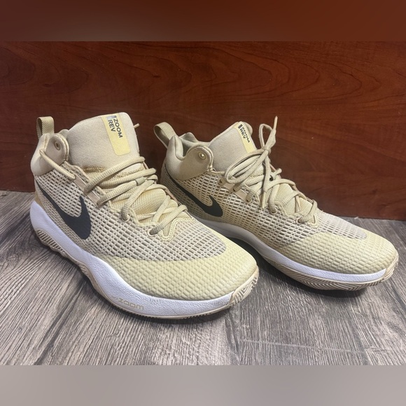 Nike Tan Sneakers with Black Swoosh - Picture 1 of 16
